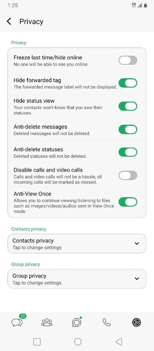 Anti Delete Messages — WhatsApp Plus screenshot