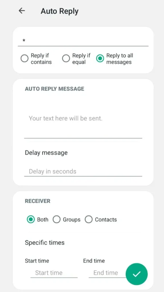 Auto Reply — WhatsApp Plus screenshot